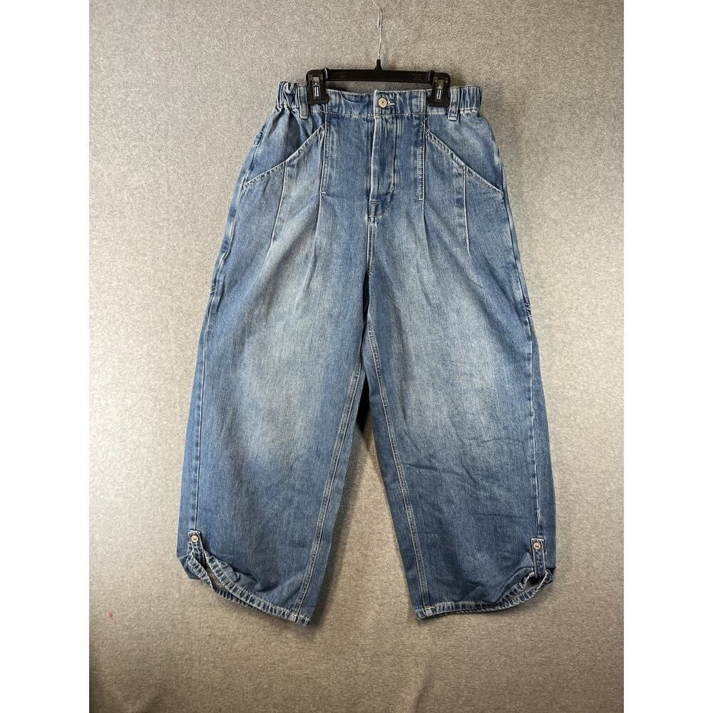 Free People La Vida Pull On Jeans Size Small Bijou Blue $168